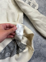 Louis Vuitton cream monogram cashmere jumper
