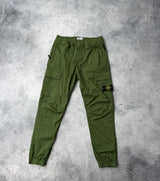 Stone island AW22 olive green cuffed cargo trousers