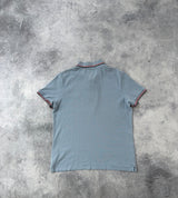 Moncler baby blue polo shirt