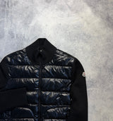 Moncler black tricot zip up cardigan