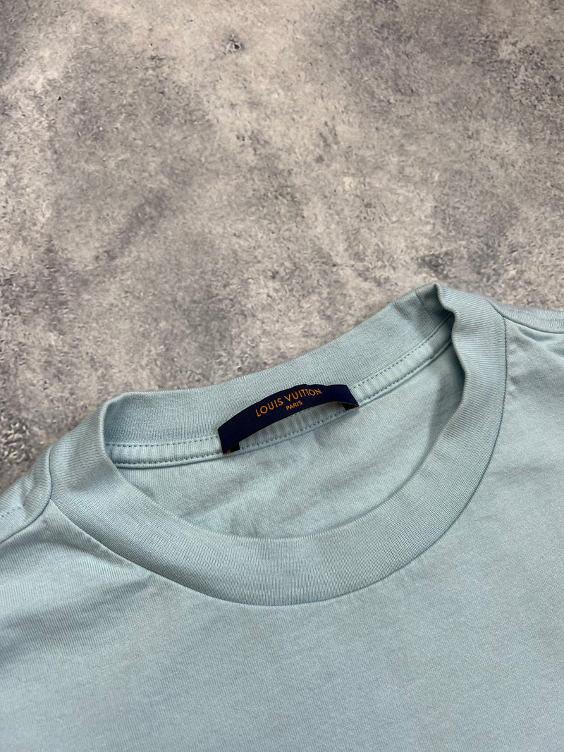 Louis Vuitton baby blue gradient tee