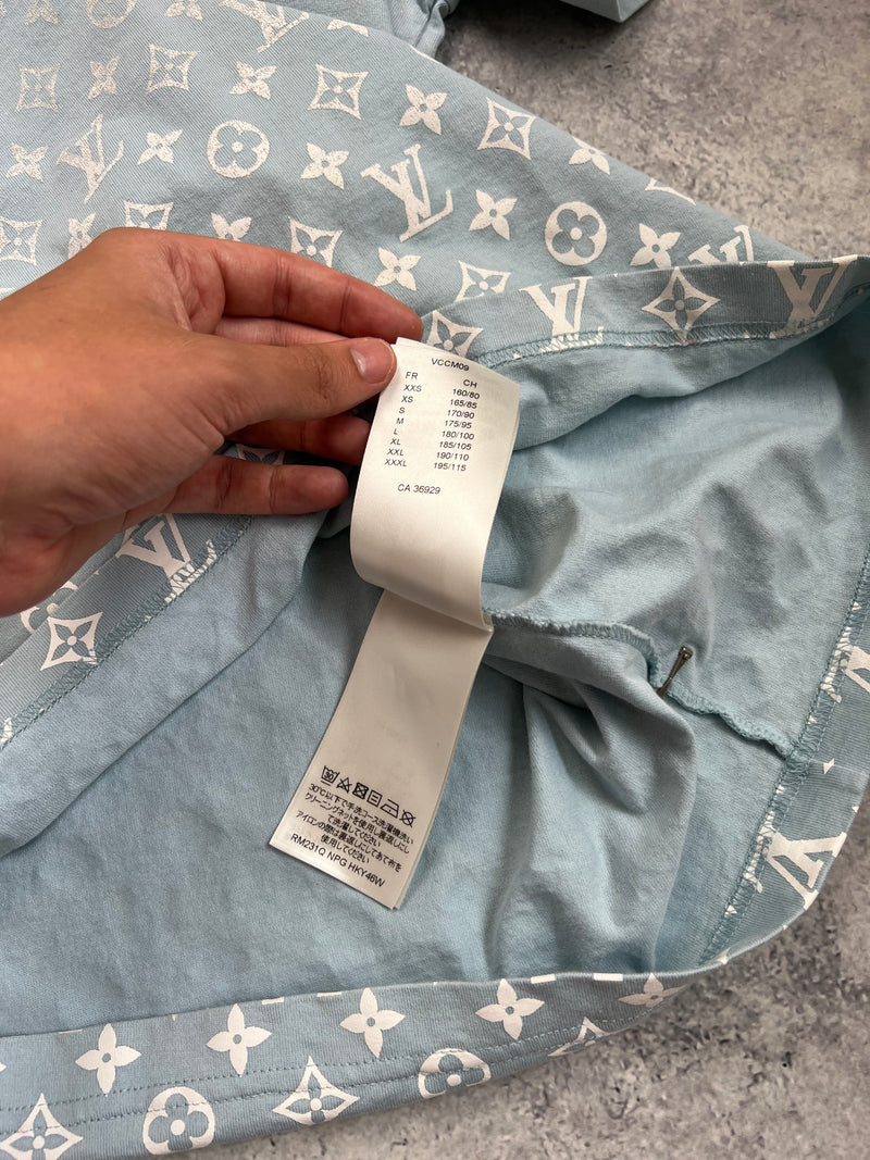 Louis Vuitton baby blue gradient tee