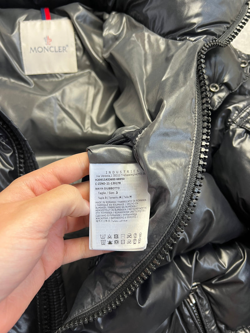 Moncler black maya giubbotto jacket