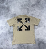 Off-white Caravaggio arrow dark sand tee