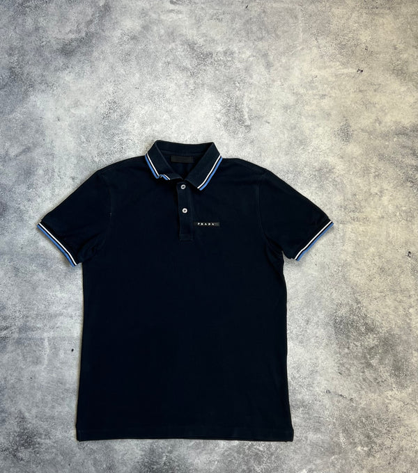 Prada navy blue polo shirt