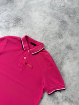 Prada hot pink polo shirt