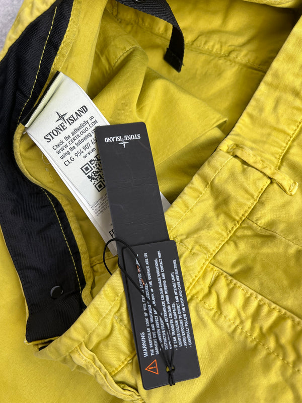 Stone island 2019 mustard yellow cargo shorts