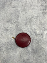 Cartier vintage must de Cartier burgundy round coin purse
