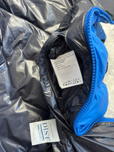 Moncler blue parke quilted shell gilet