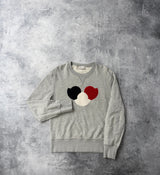 Moncler grey oversized logo jumper
