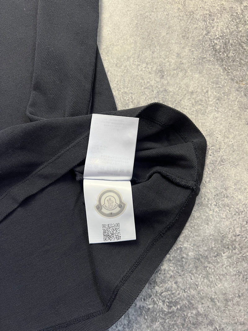 Moncler navy large logo polo shirt
