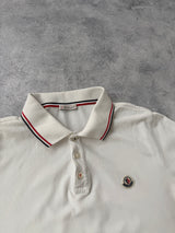 Moncler white polo shirt