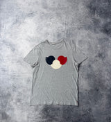 Moncler grey tri logo graphic tee