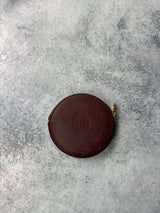 Cartier vintage wine red must de Cartier round coin purse