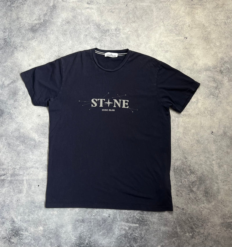Stone island navy graphic tee