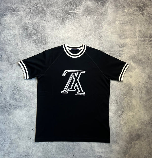Louis Vuitton black upside down logo tee