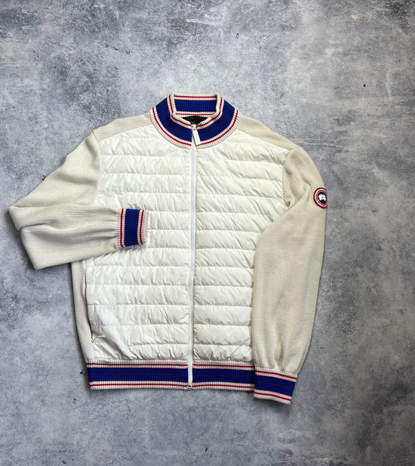 Canada goose cream hybridge knit jacket