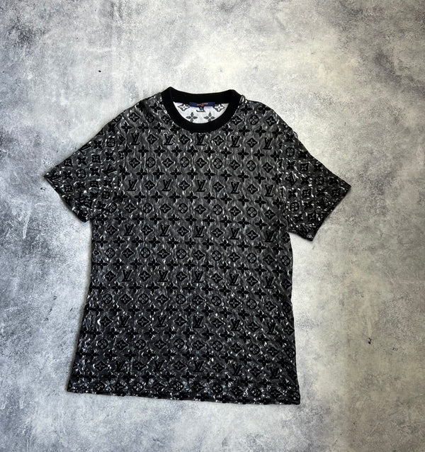 Louis Vuitton grey & black monogram tee