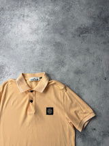 Stone island peach polo shirt