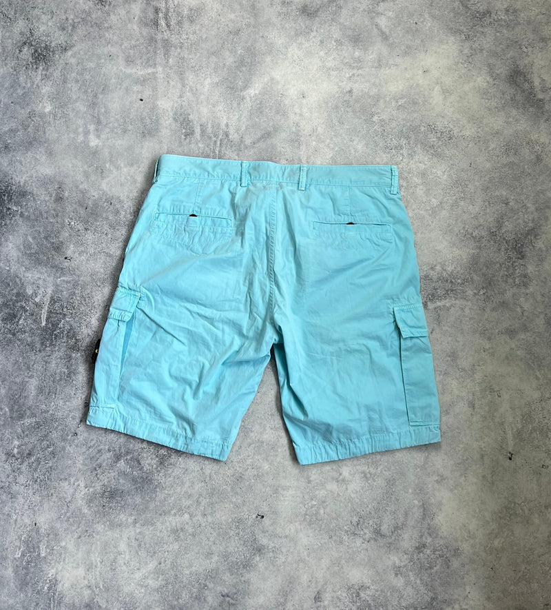 Stone island 2015 baby blue cargo shorts