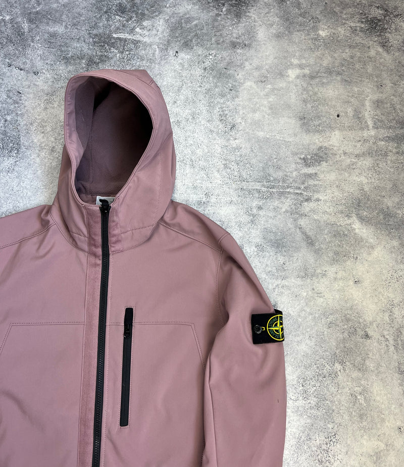 Stone island 2018 dusty rose soft shell-r jacket