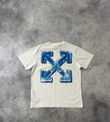 Off-white blue metal arrow white tee
