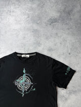 Stone island black graphic tee
