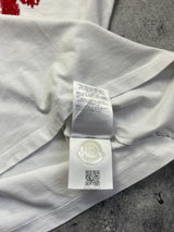 Moncler white stitch logo tee