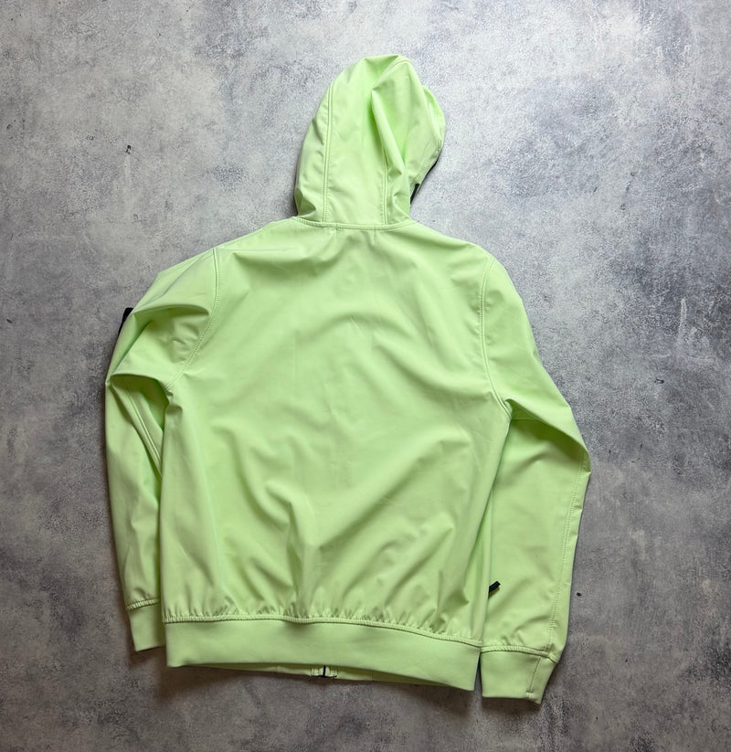 Stone island light soft shell-r light green jacket