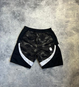 Bape black camo shell shorts