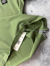 Stone island khaki polo shirt