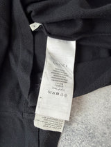 Gucci black stripe polo shirt
