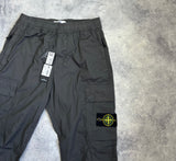 Stone island charcoal grey cuffed cargo trousers