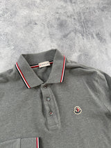 Moncler grey L/S polo shirt