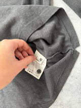 Moncler L/S charcoal grey polo shirt