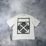 Off-white paint splat arrow white tee