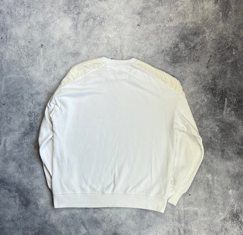 CP company white cotton & nylon jumper