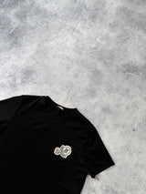 Moncler black double logo tee