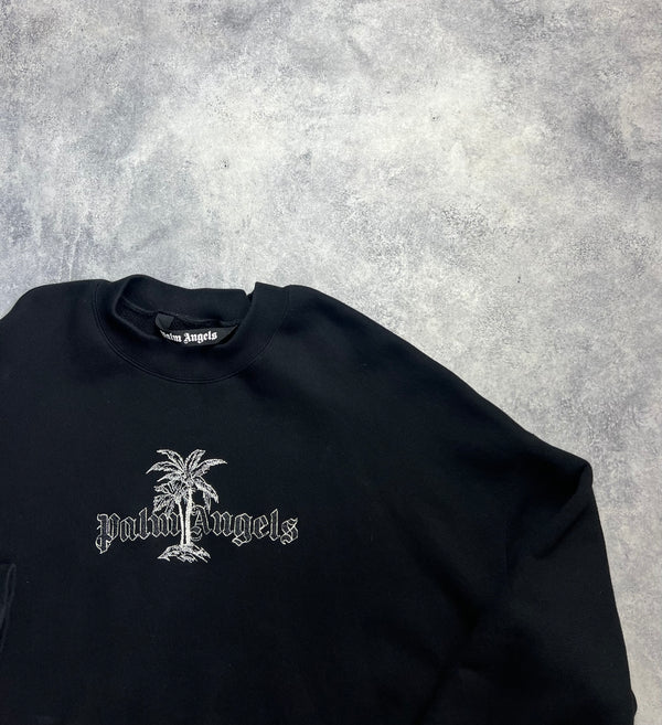 Palm angels black sunset palms crew jumper