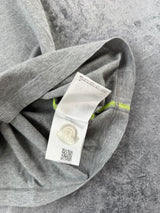Moncler grey two tone tee with chest logo
