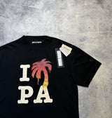 Palm angels black I love PA graphic tee