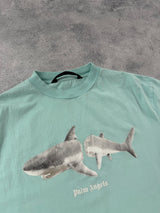 Palm angels turquoise shark tee