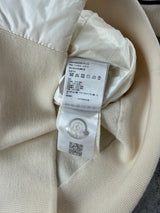 Moncler cream hooded down cardigan jacket