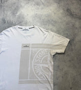 Stone island white graphic tee