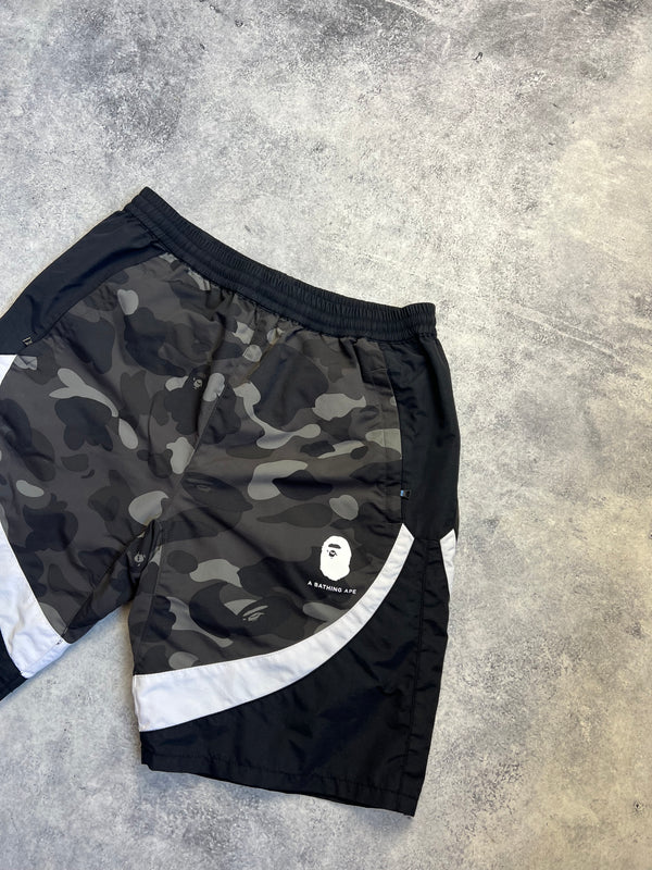 Bape black camo shell shorts
