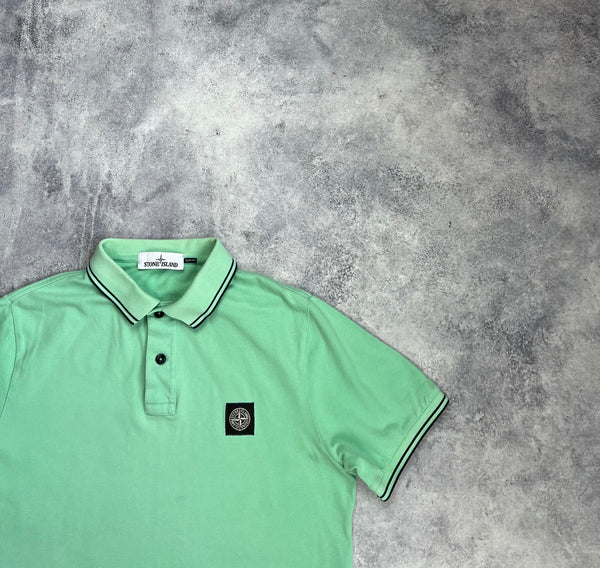 Stone island 2015 light green polo shirt
