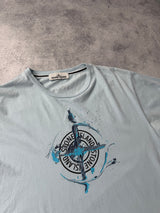 Stone island SS21 light blue graphic tee