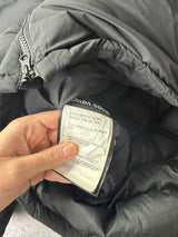 Canada goose black nylon hooded lodge down jacket