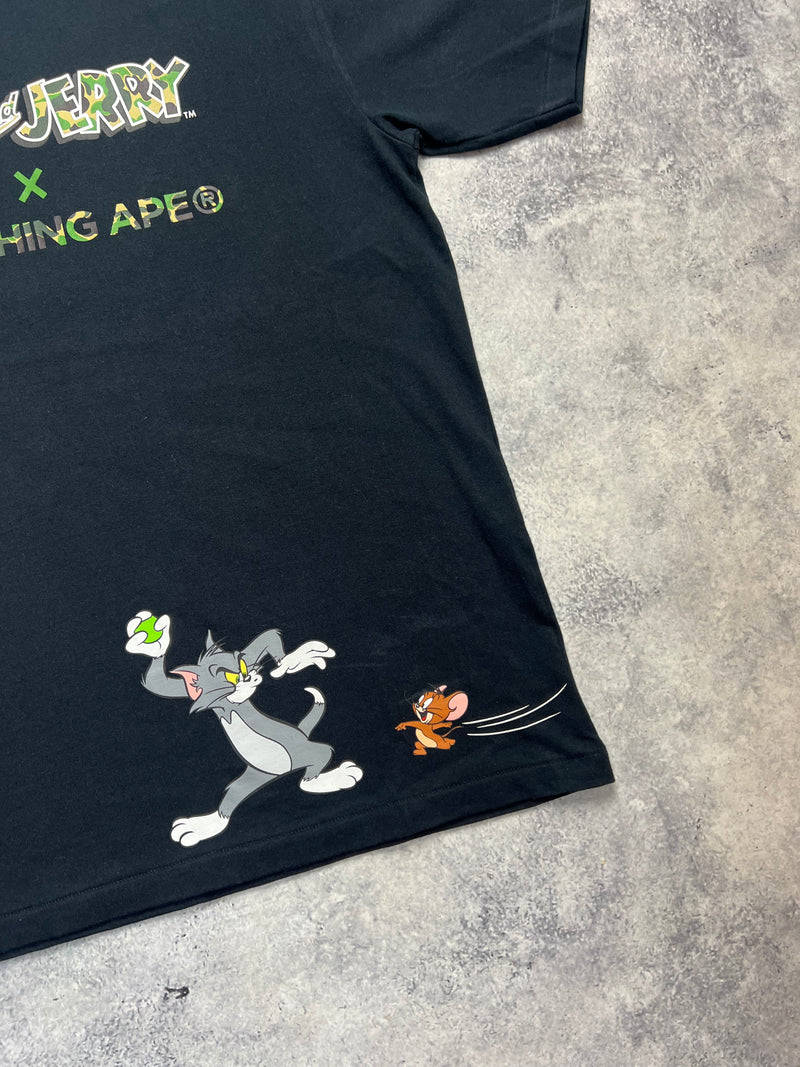 Bape x Tom & Jerry black graphic tee