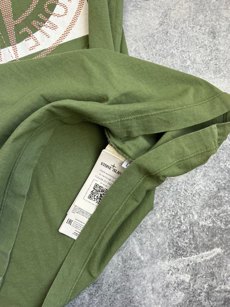 Stone island 2022 khaki green tee
